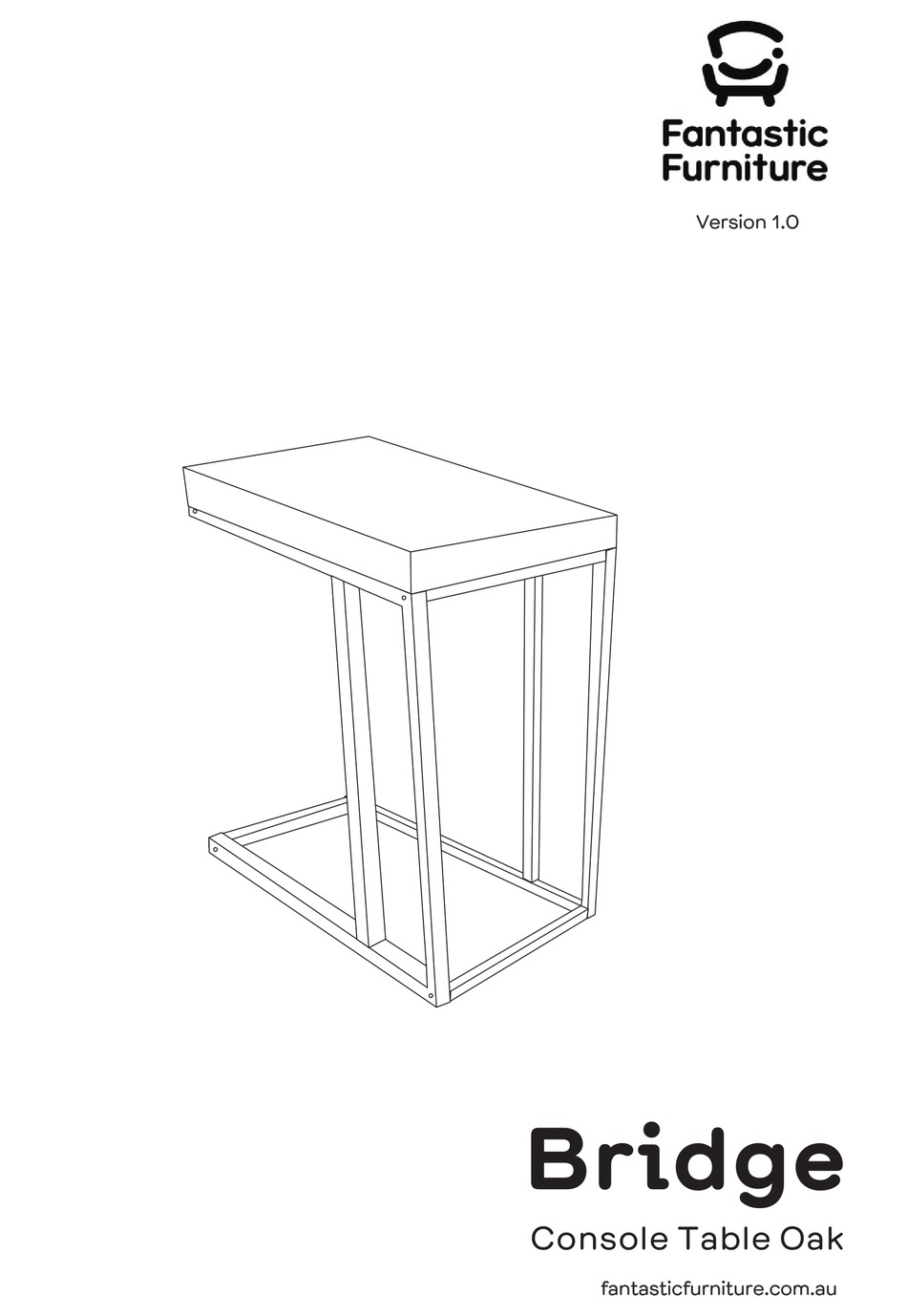 FANTASTIC FURNITURE BRIDGE CONSOLE TABLE MANUAL Pdf Download ManualsLib