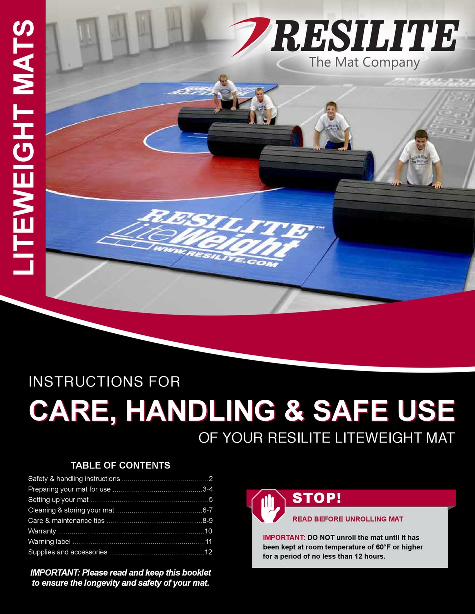 RESILITE LITEWEIGHT INSTRUCTIONS FOR CARE, HANDLING & SAFE USE Pdf