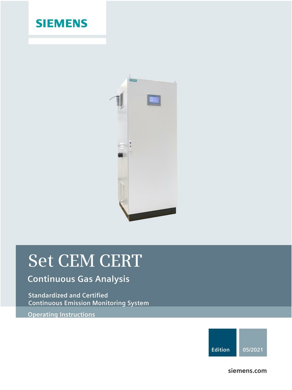SIEMENS SET CEM CERT OPERATING INSTRUCTIONS MANUAL Pdf Download
