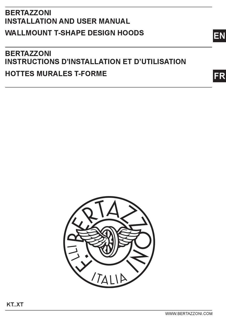 BERTAZZONI KT SERIES INSTALLATION AND USER MANUAL Pdf Download ManualsLib