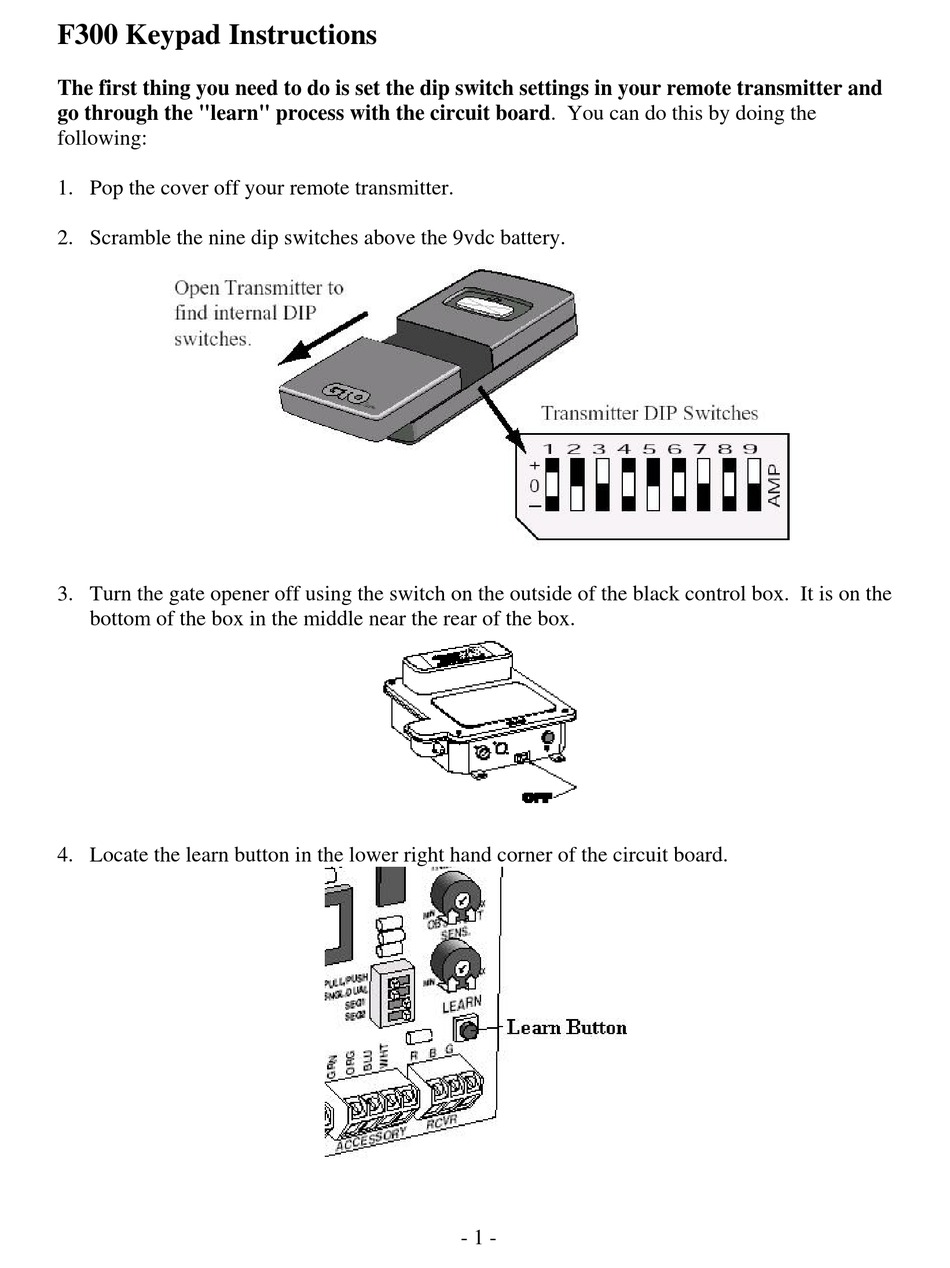 GTO F300 INSTRUCTIONS Pdf Download ManualsLib
