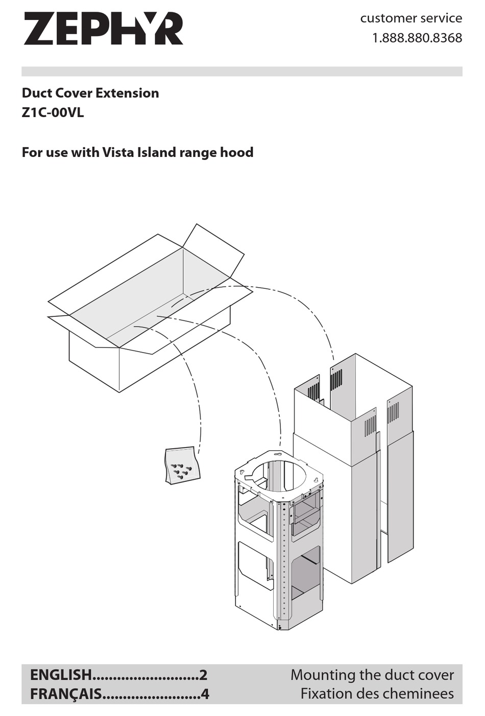 ZEPHYR Z1C00VL MOUNTING INSTRUCTIONS Pdf Download ManualsLib