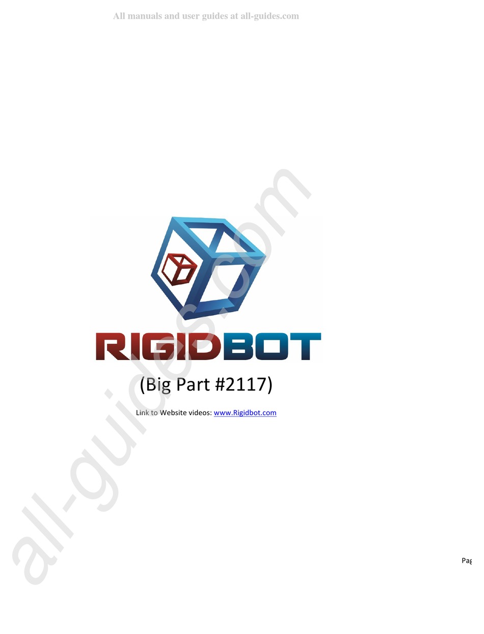RIGIDBOT 2117 ASSEMBLY INSTRUCTIONS MANUAL Pdf Download | ManualsLib