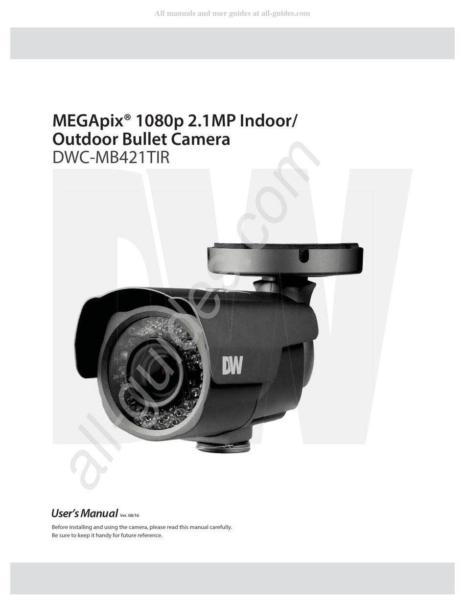 DIGITAL WATCHDOG MEGAPIX DWC-MB421TIR USER MANUAL Pdf Download | ManualsLib