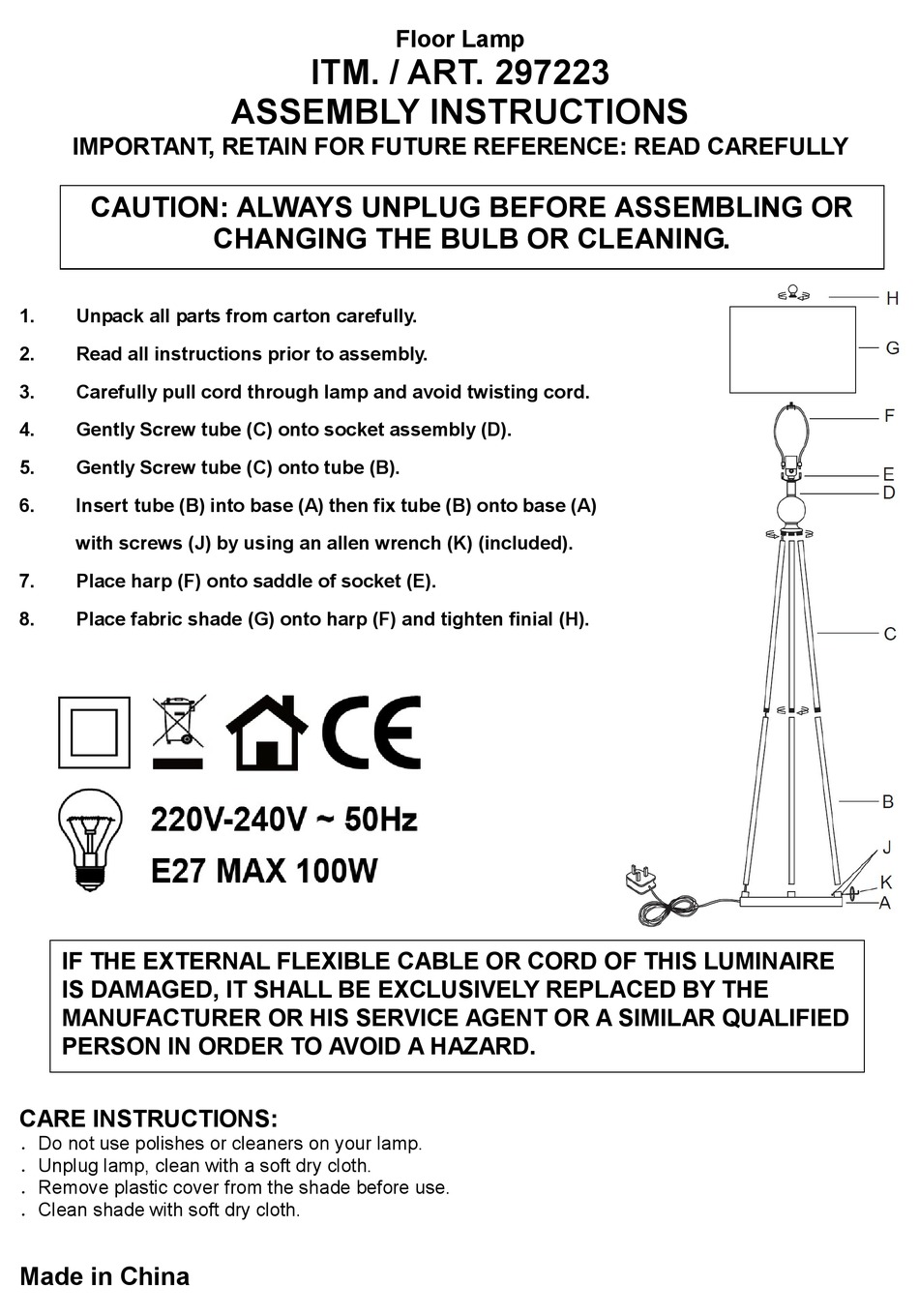 COSTCO 297223 ASSEMBLY INSTRUCTIONS Pdf Download ManualsLib