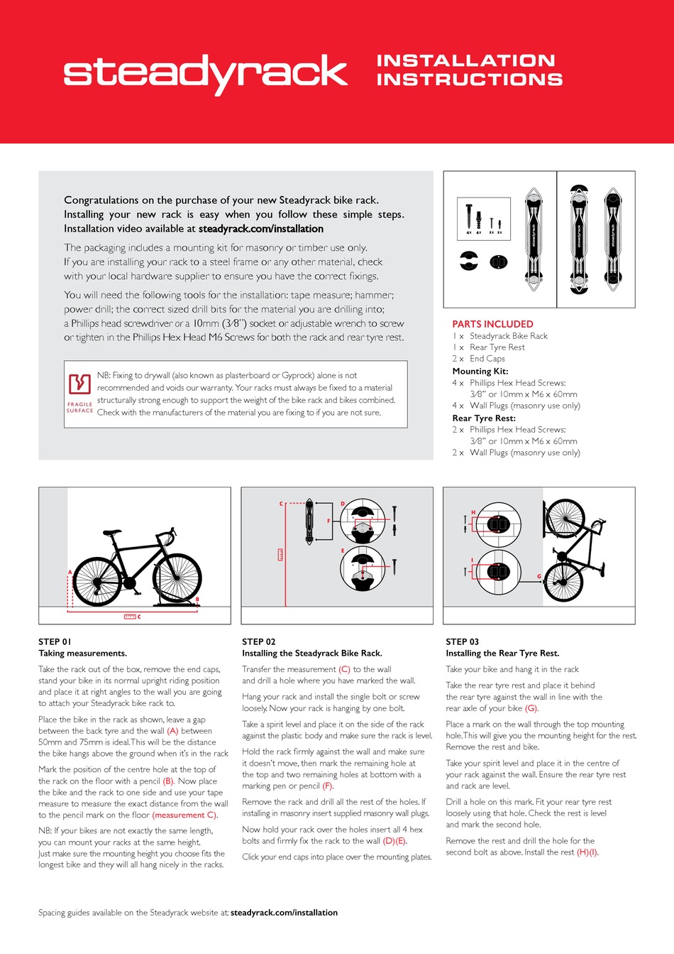 STEADYRACK CLASSIC RACK INSTALLATION INSTRUCTIONS Pdf Download ManualsLib