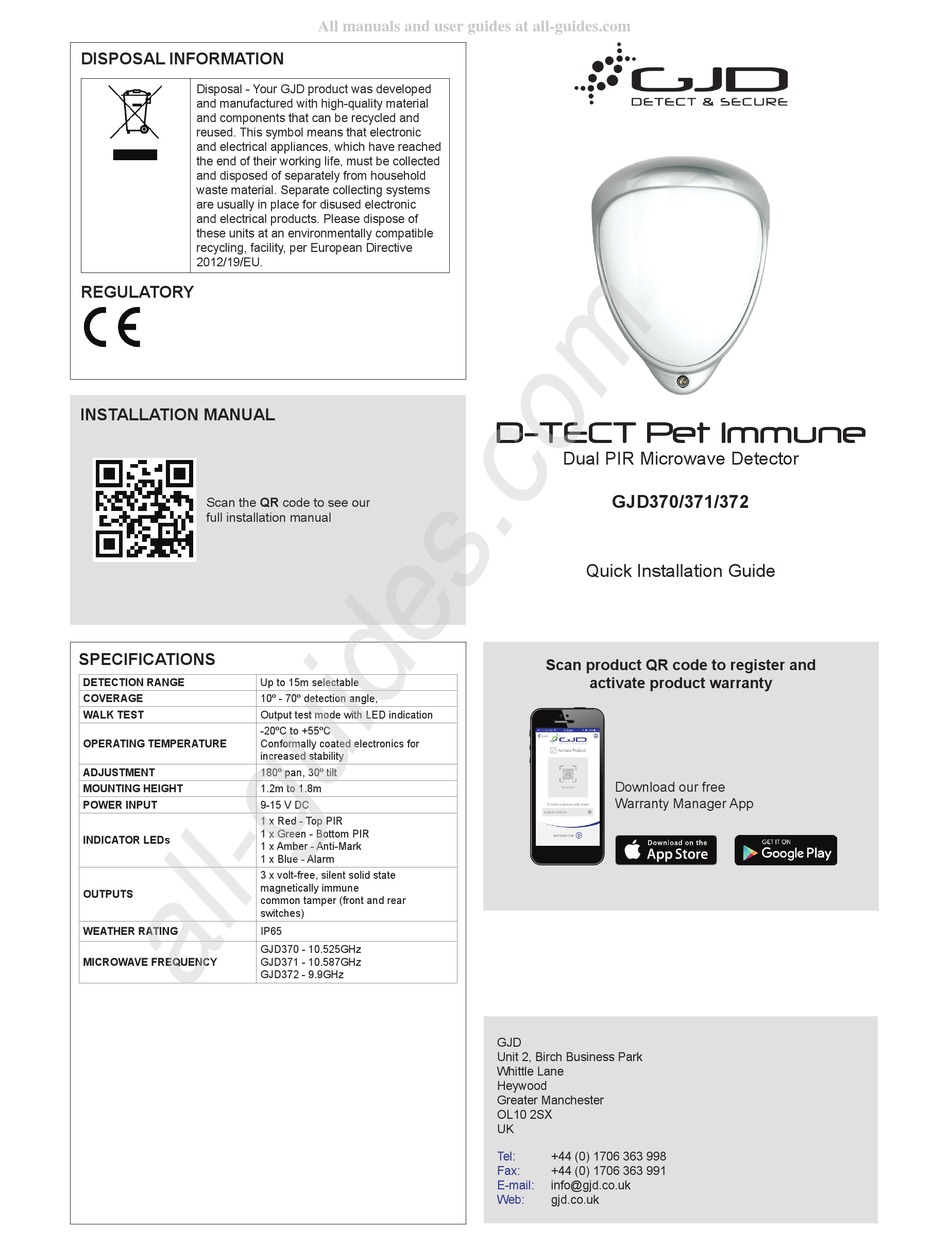 gjd-d-tect-gjd370-quick-installation-manual-pdf-download-manualslib