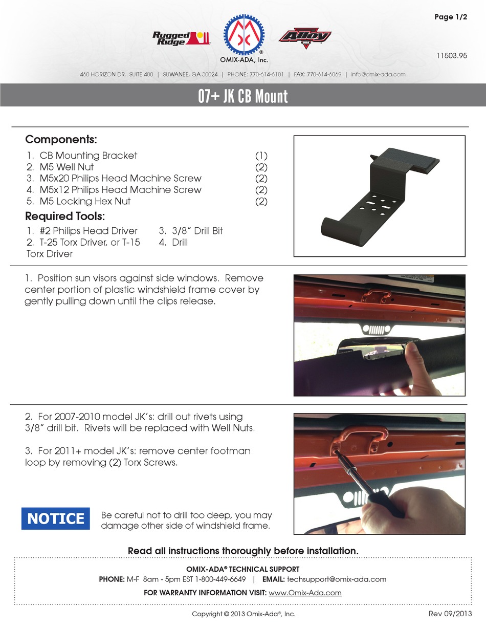 RUGGED RIDGE 11503 95 MANUAL Pdf Download ManualsLib