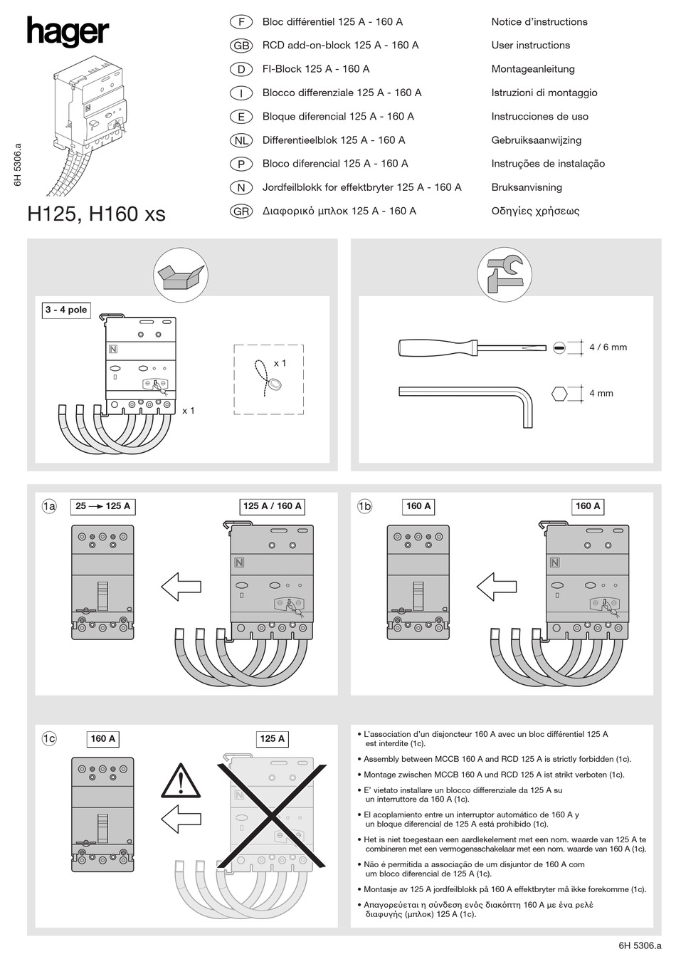 HAGER H125 USER INSTRUCTIONS Pdf Download ManualsLib
