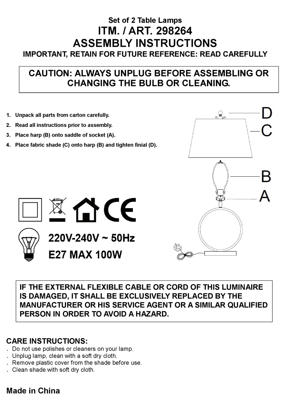BRIDGEPORT DESIGNS 298264 ASSEMBLY INSTRUCTIONS Pdf Download ManualsLib