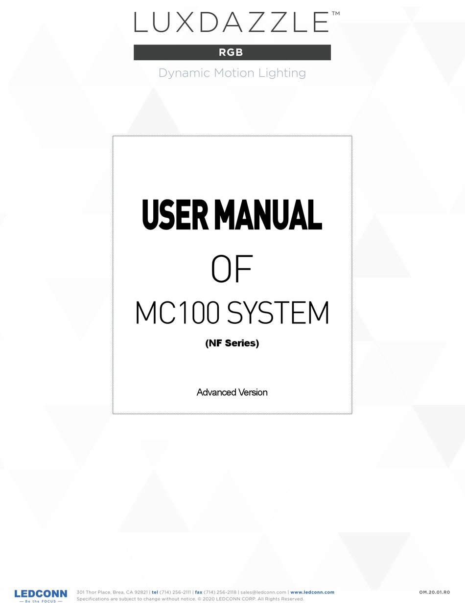 LEDCONN LUXDAZZLE NF SERIES USER MANUAL Pdf Download | ManualsLib