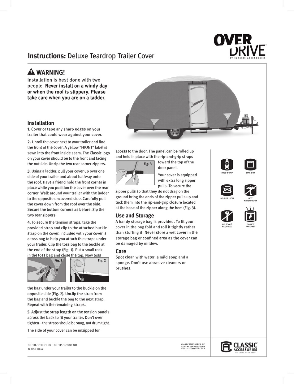 CLASSIC ACCESSORIES OVER DRIVE POLYPRO 3 INSTRUCTIONS Pdf Download