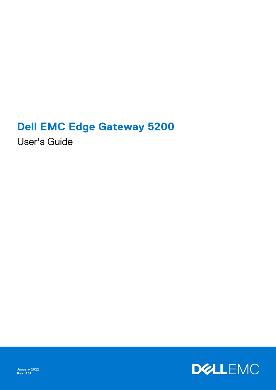 DELL EMC EDGE GATEWAY 5200 USER MANUAL Pdf Download ManualsLib