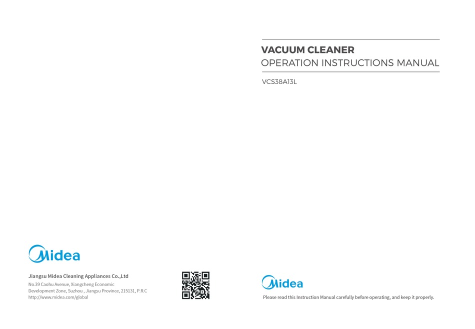 MIDEA VCS38A13L OPERATION & INSTRUCTION MANUAL Pdf Download | ManualsLib