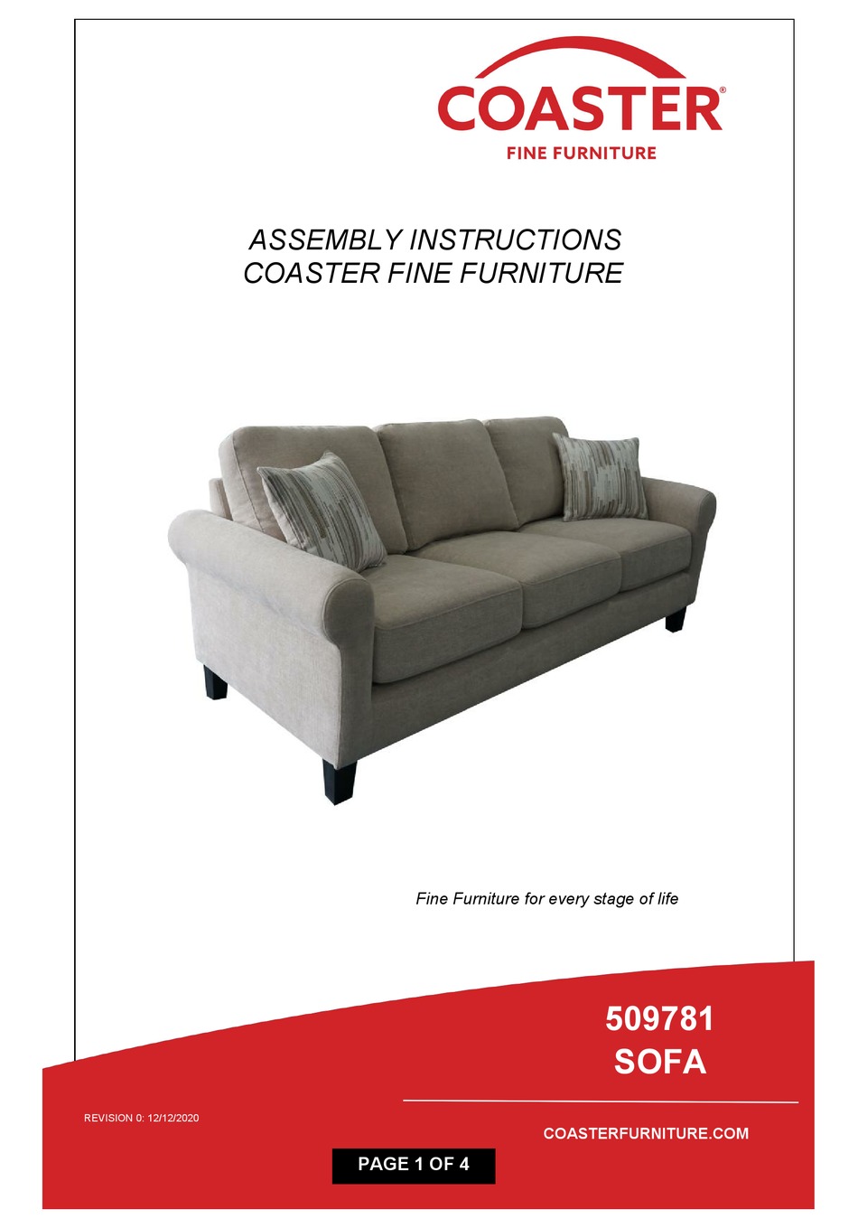 COASTER 509781 ASSEMBLY INSTRUCTIONS Pdf Download ManualsLib