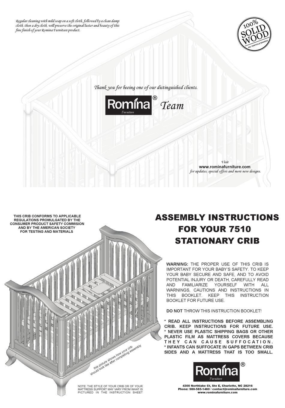 ROMINA 7510 ASSEMBLY INSTRUCTIONS MANUAL Pdf Download ManualsLib