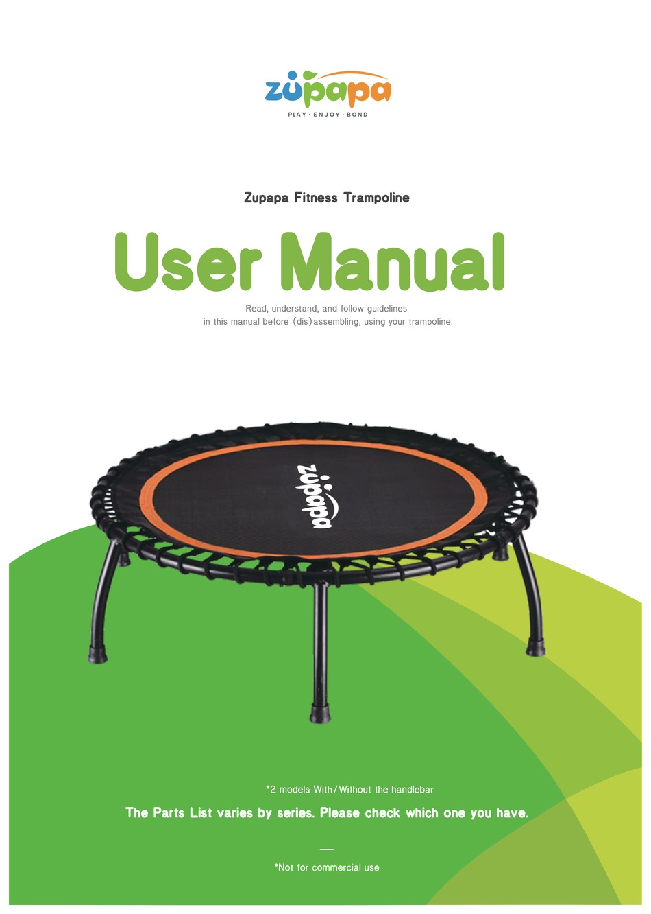 ZUPAPA FITNESS TRAMPOLINE USER MANUAL Pdf Download ManualsLib
