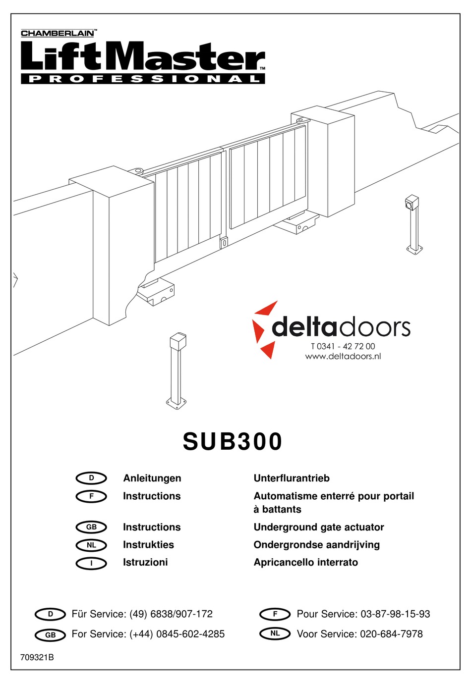 CHAMBERLAIN DELTADOORS SUB300 INSTRUCTIONS MANUAL Pdf Download ManualsLib
