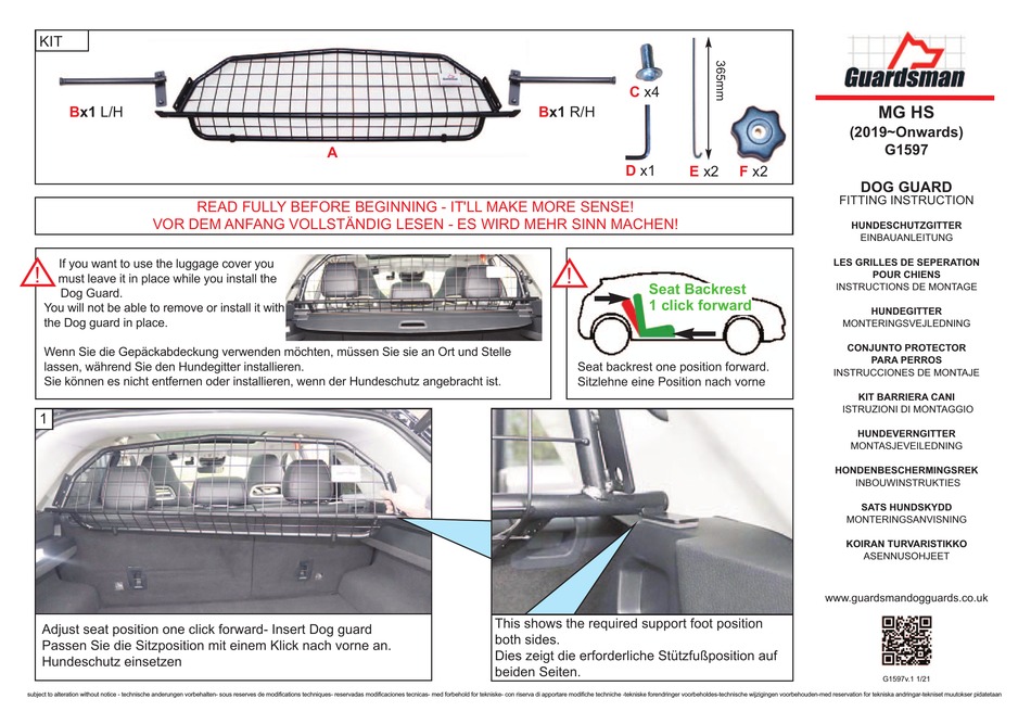 GUARDSMAN MG HS FITTING INSTRUCTION Pdf Download ManualsLib