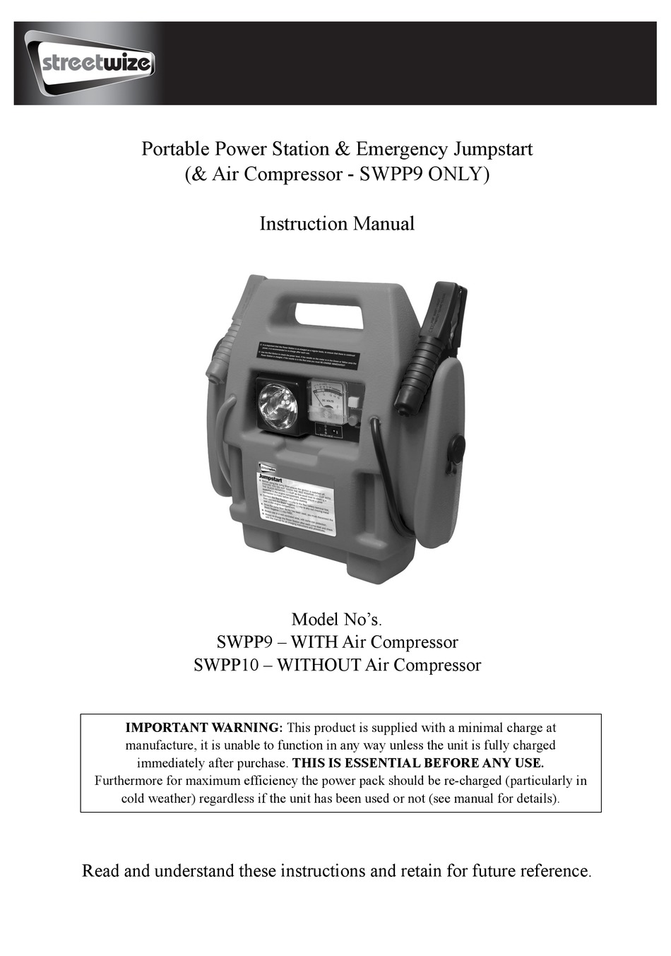 STREETWIZE SWPP9 INSTRUCTION MANUAL Pdf Download ManualsLib