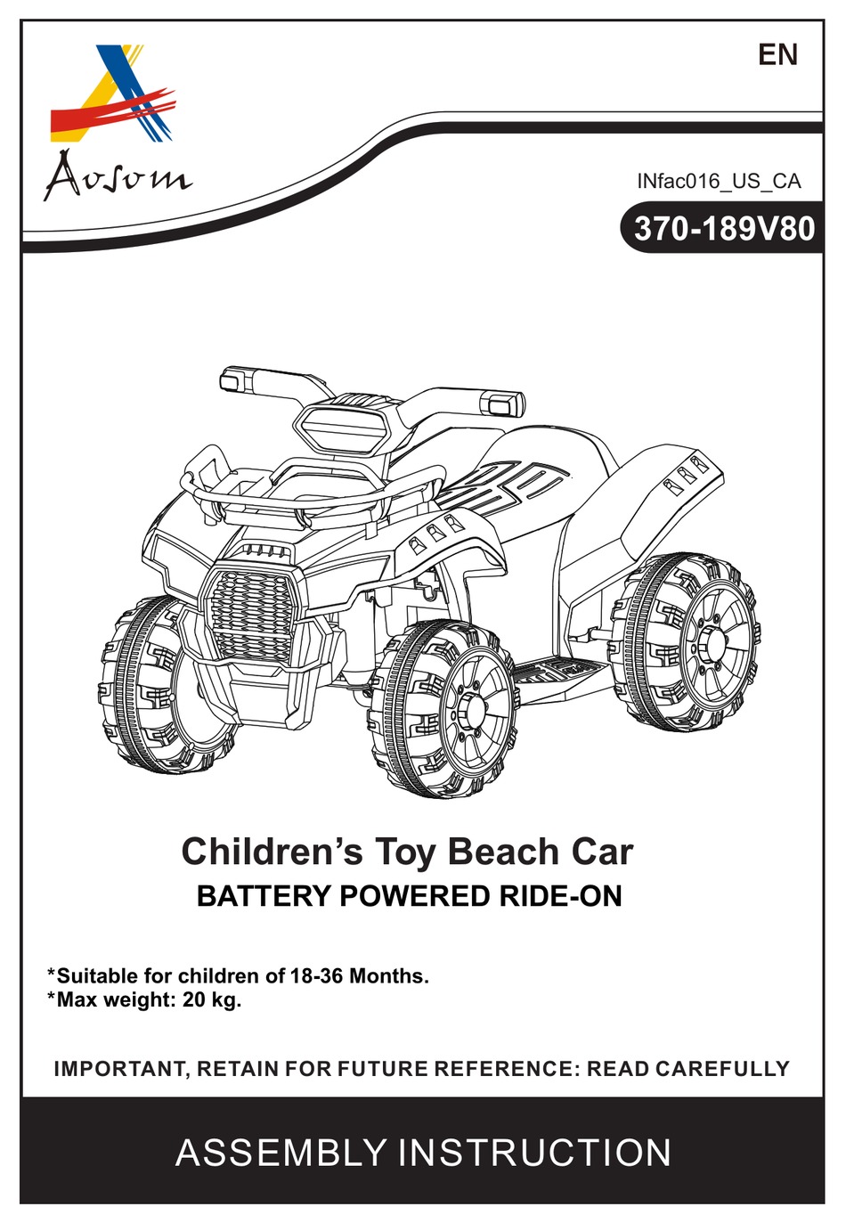 AOSOM 370189V80 ASSEMBLY INSTRUCTION MANUAL Pdf Download ManualsLib