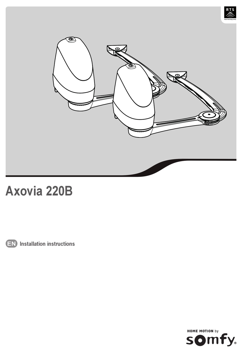 SOMFY HOME MOTION AXOVIA 220B INSTALLATION INSTRUCTIONS MANUAL Pdf