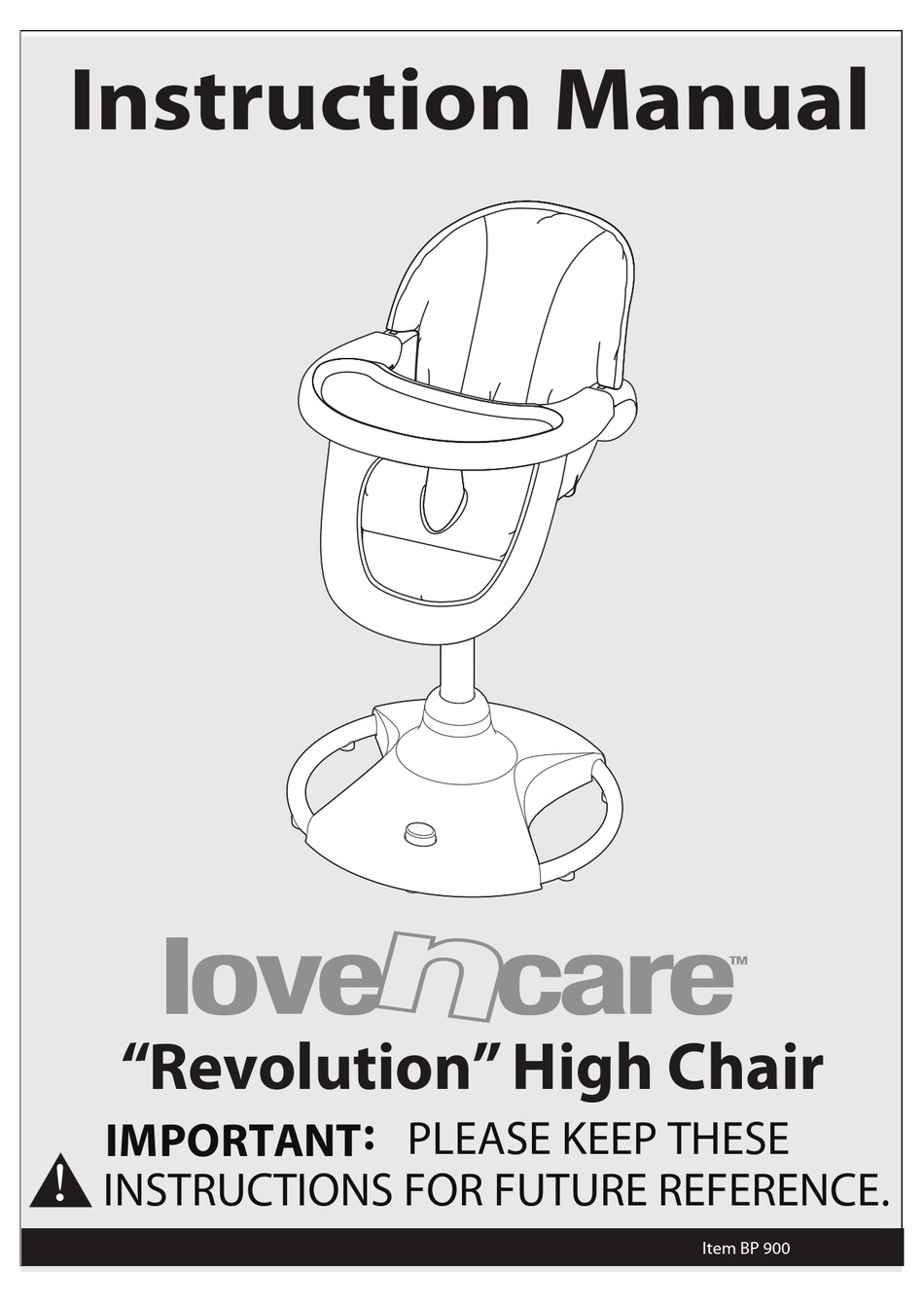 LOVE N CARE REVOLUTION INSTRUCTION MANUAL Pdf Download ManualsLib