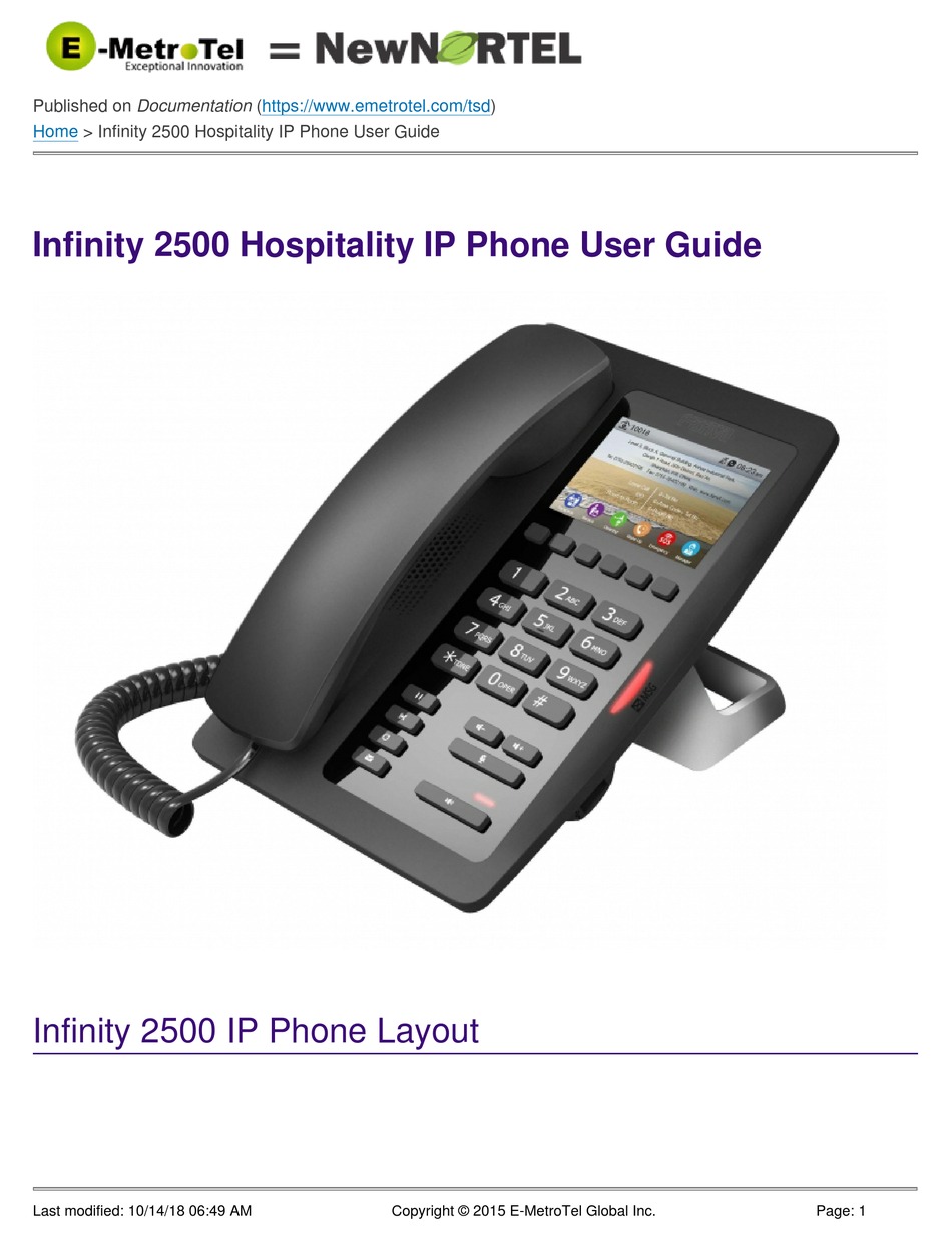 INFINITY 2500 USER MANUAL Pdf Download | ManualsLib