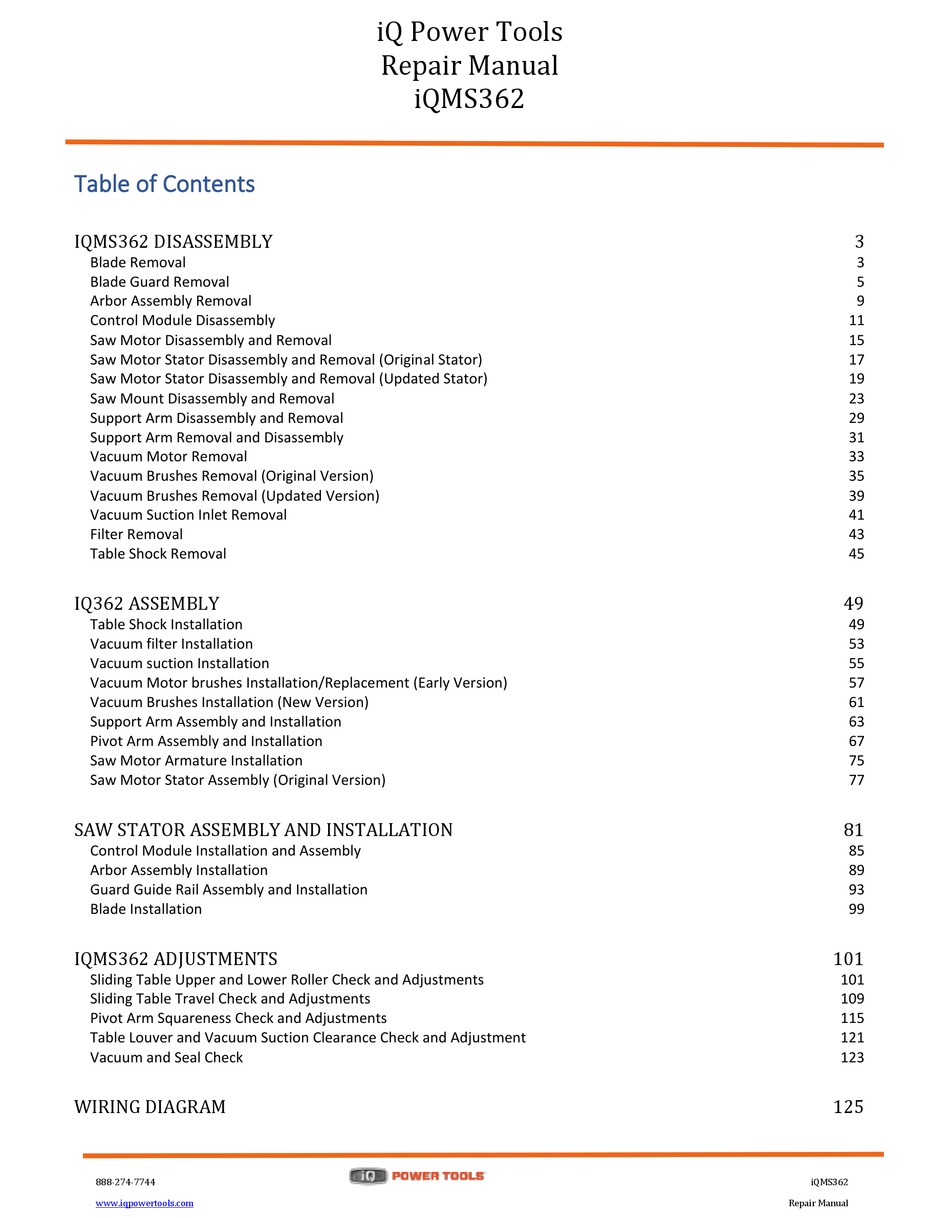 IQ POWER TOOLS IQMS362 REPAIR MANUAL Pdf Download ManualsLib
