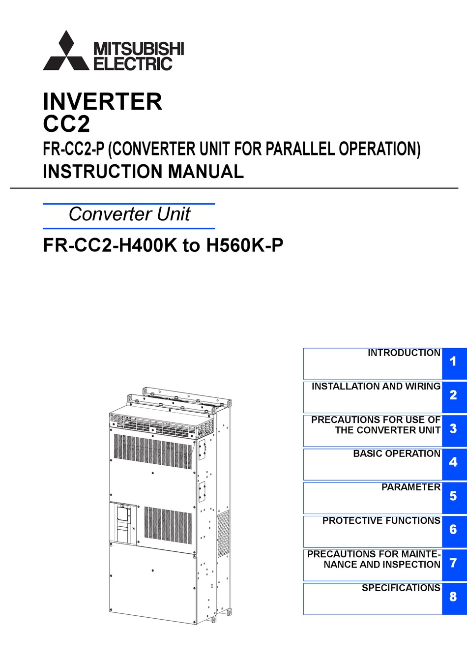 MITSUBISHI ELECTRIC FR-CC2-P INSTRUCTION MANUAL Pdf Download | ManualsLib