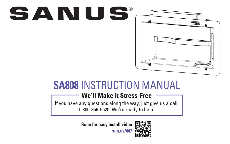 SANUS SA808 INSTRUCTION MANUAL Pdf Download ManualsLib