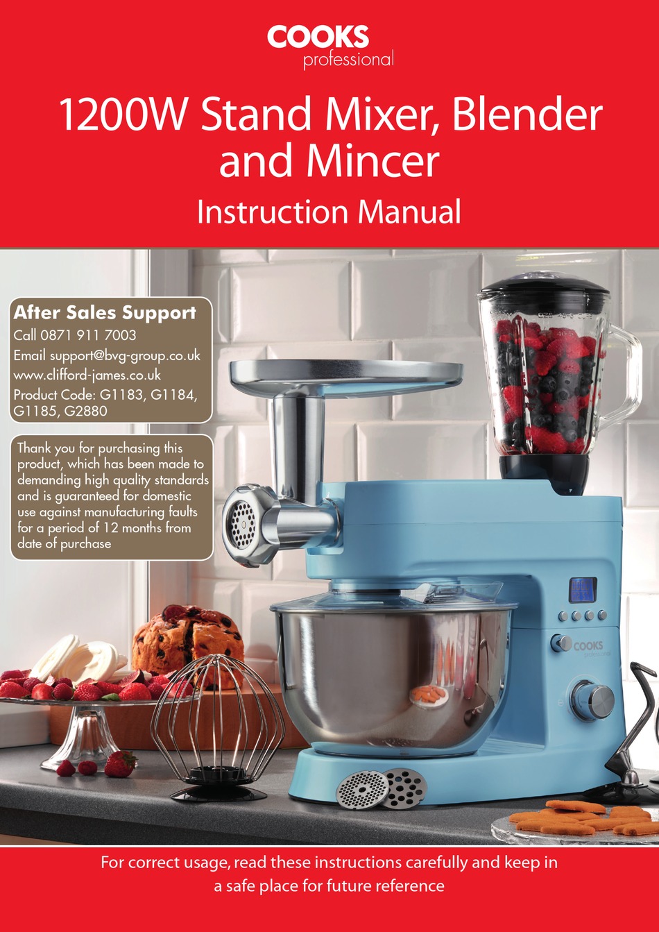COOKS PROFESSIONAL G1183 INSTRUCTION MANUAL Pdf Download ManualsLib