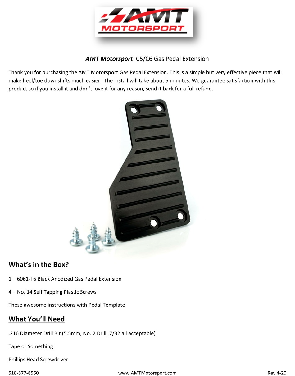 AMT MOTORSPORT C5 QUICK START MANUAL Pdf Download ManualsLib