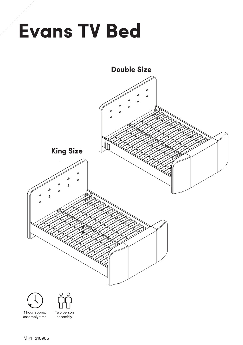 EVANS TV BED ASSEMBLY MANUAL Pdf Download ManualsLib