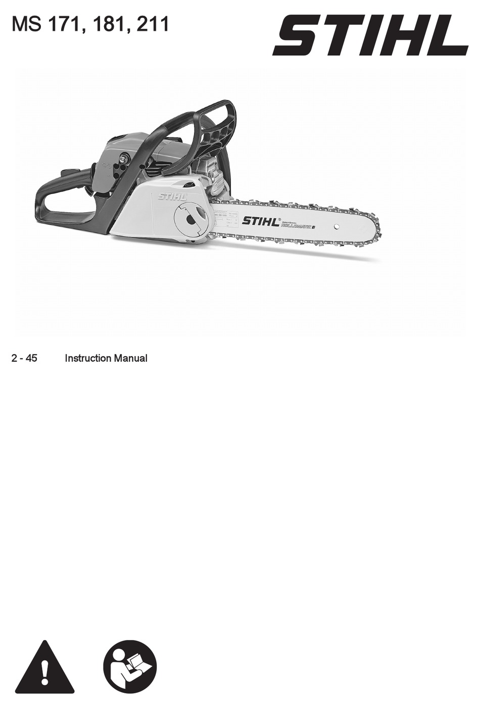 STIHL MS 171 INSTRUCTION MANUAL Pdf Download | ManualsLib