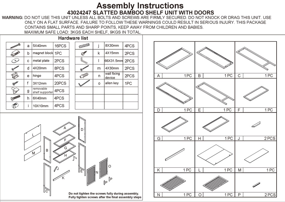 KMART 43024247 ASSEMBLY INSTRUCTIONS Pdf Download ManualsLib