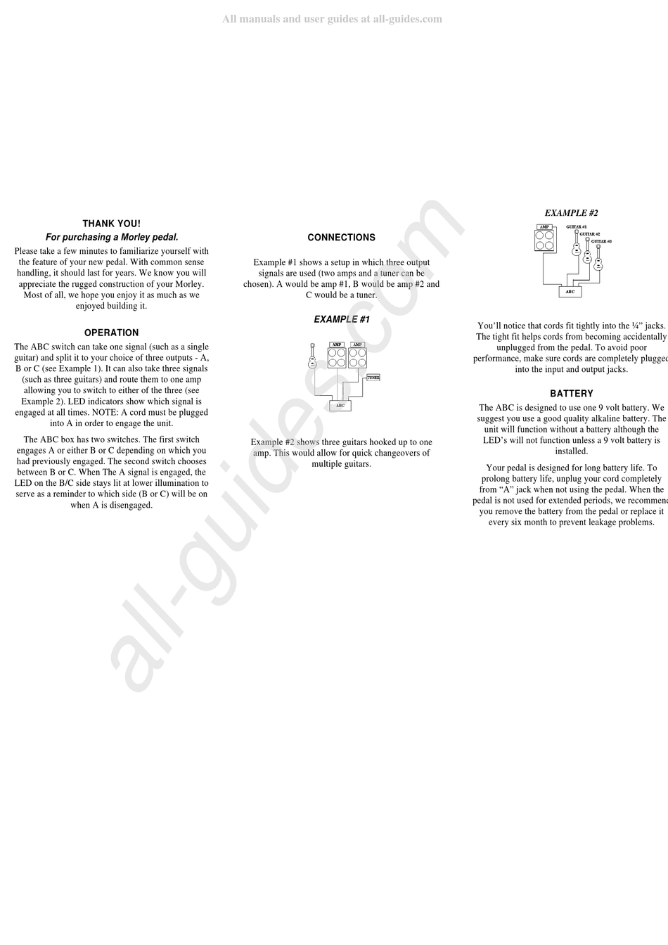 MORLEY ABC OWNER'S MANUAL Pdf Download ManualsLib