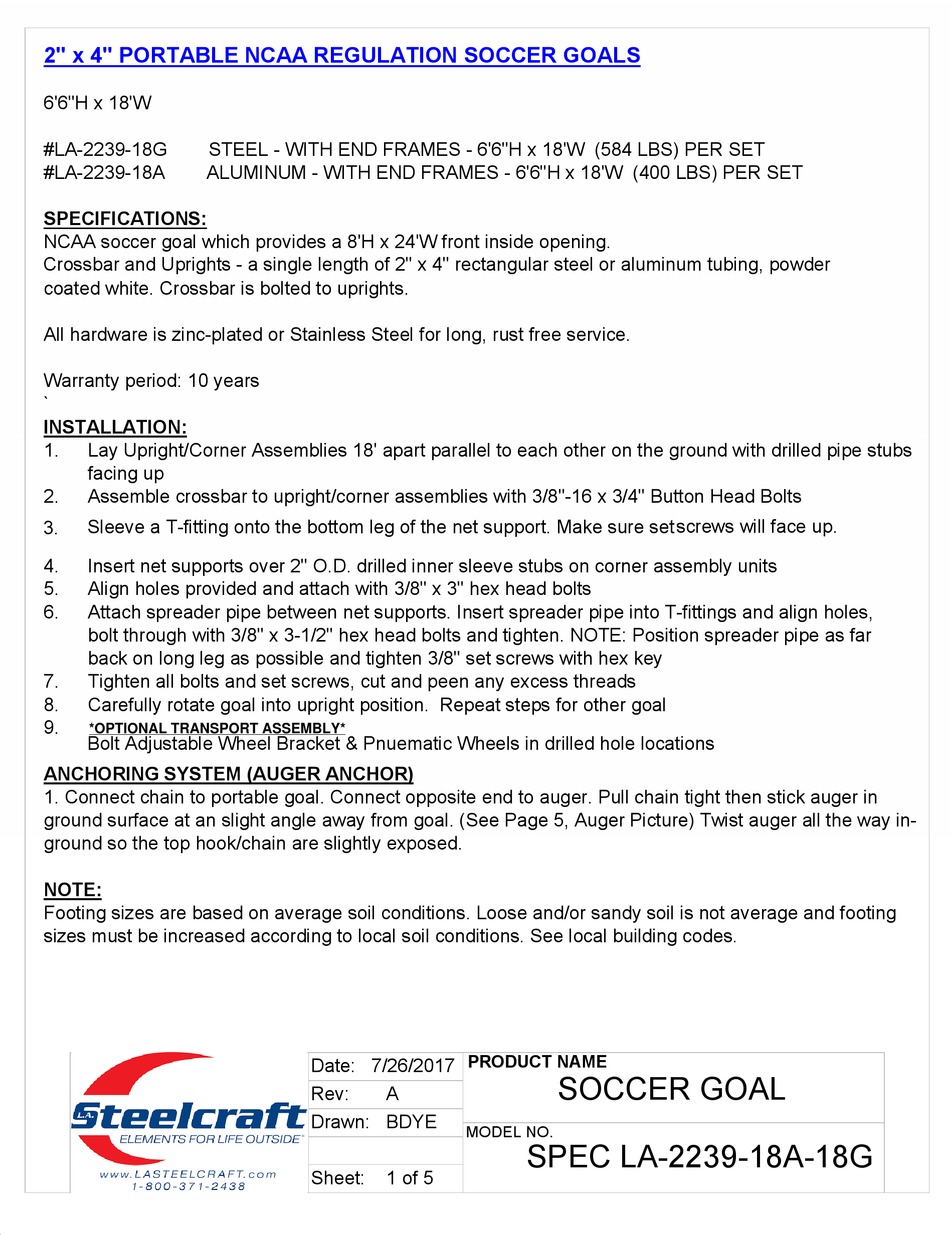 STEELCRAFT LA223918G MANUAL Pdf Download ManualsLib