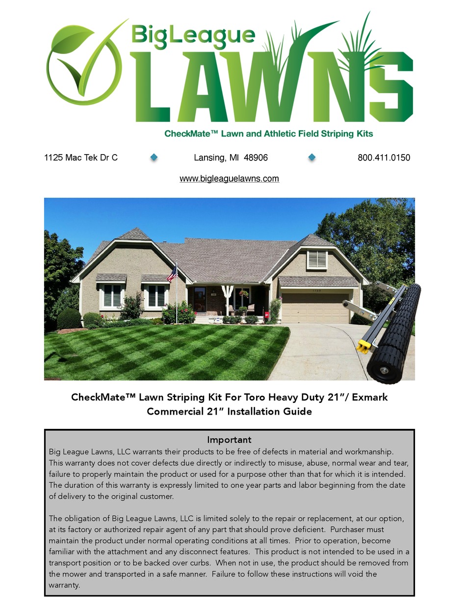 BIG LEAGUE LAWNS CHECKMATE INSTALLATION MANUAL Pdf Download ManualsLib
