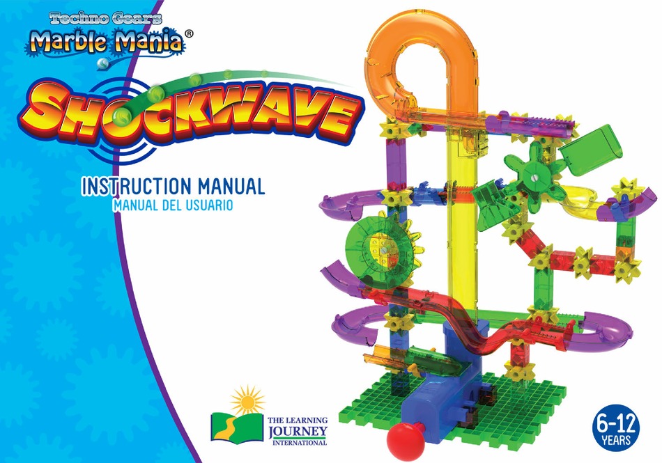 THE LEARNING JOURNEY TECHNO GEARS MARBLE MANIA SHOCKWAVE INSTRUCTION