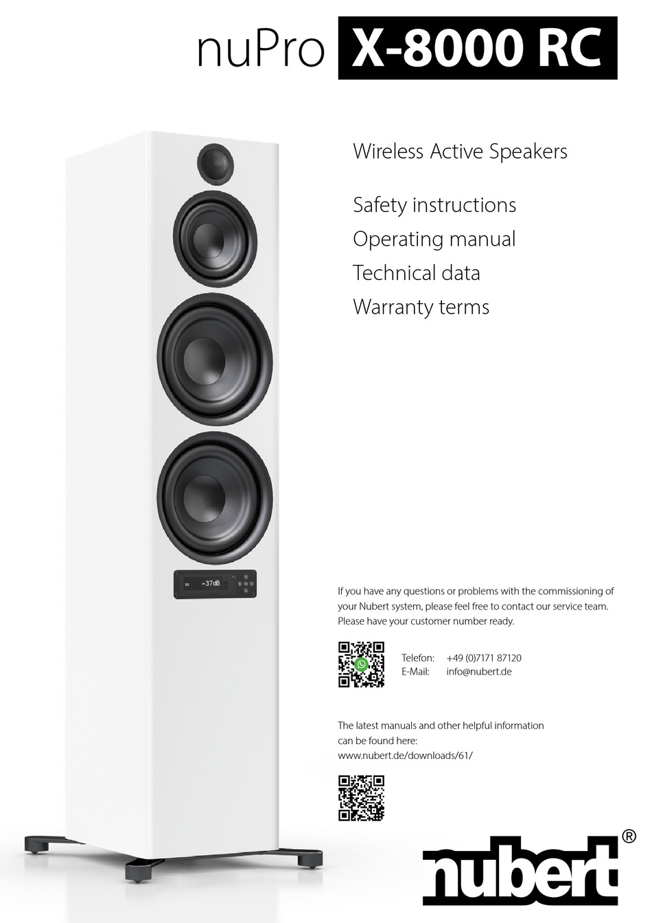 NUBERT NUPRO X8000 RC MANUAL Pdf Download ManualsLib