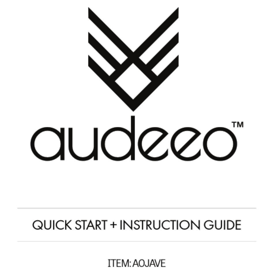 Bluetooth Pairing audeeo AOJAVE Quick Start Manual Page 9