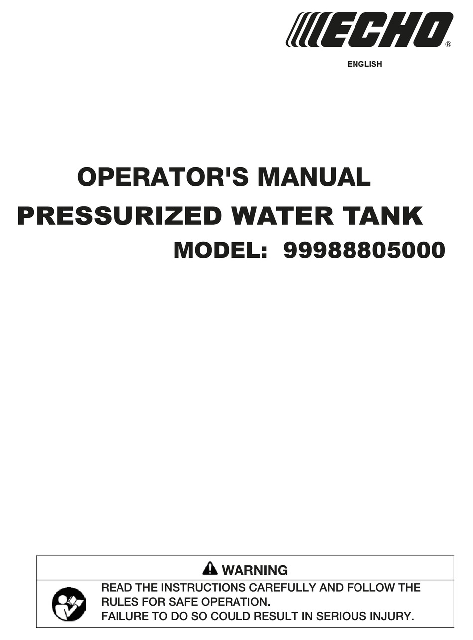 ECHO 99988805000 OPERATOR'S MANUAL Pdf Download ManualsLib
