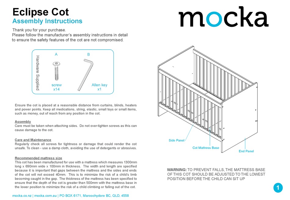 MOCKA ECLIPSE ASSEMBLY INSTRUCTIONS Pdf Download ManualsLib