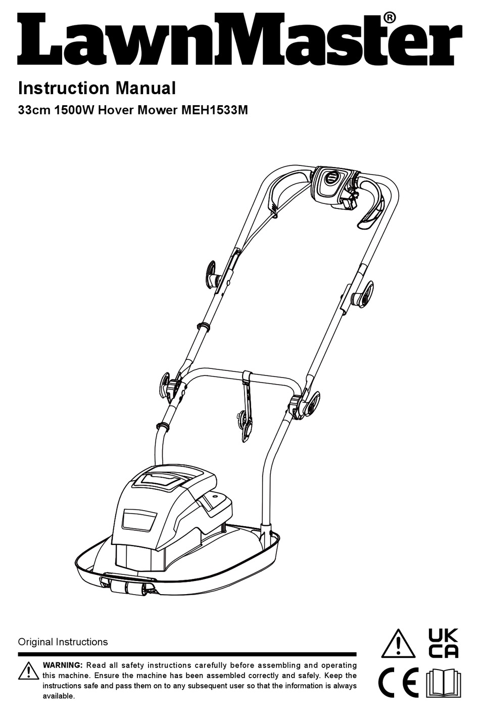 LAWNMASTER MEH1533M INSTRUCTION MANUAL Pdf Download ManualsLib