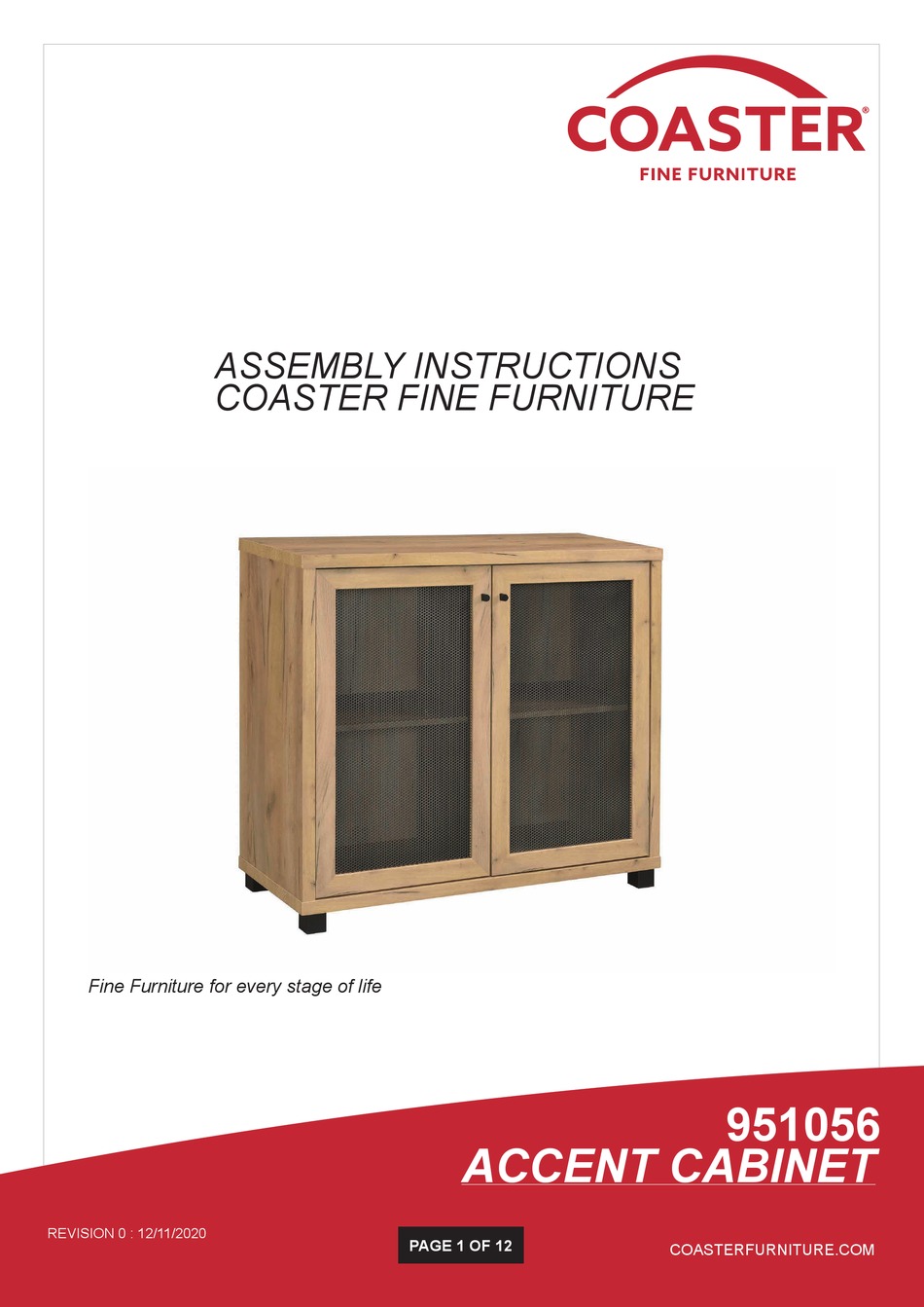 COASTER 951056 ASSEMBLY INSTRUCTIONS MANUAL Pdf Download ManualsLib