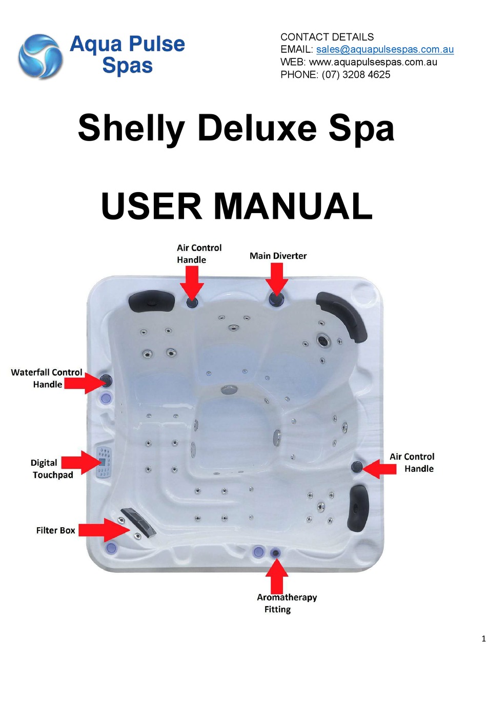 AQUA PULSE SPAS SHELLY DELUXE SPA USER MANUAL Pdf Download ManualsLib