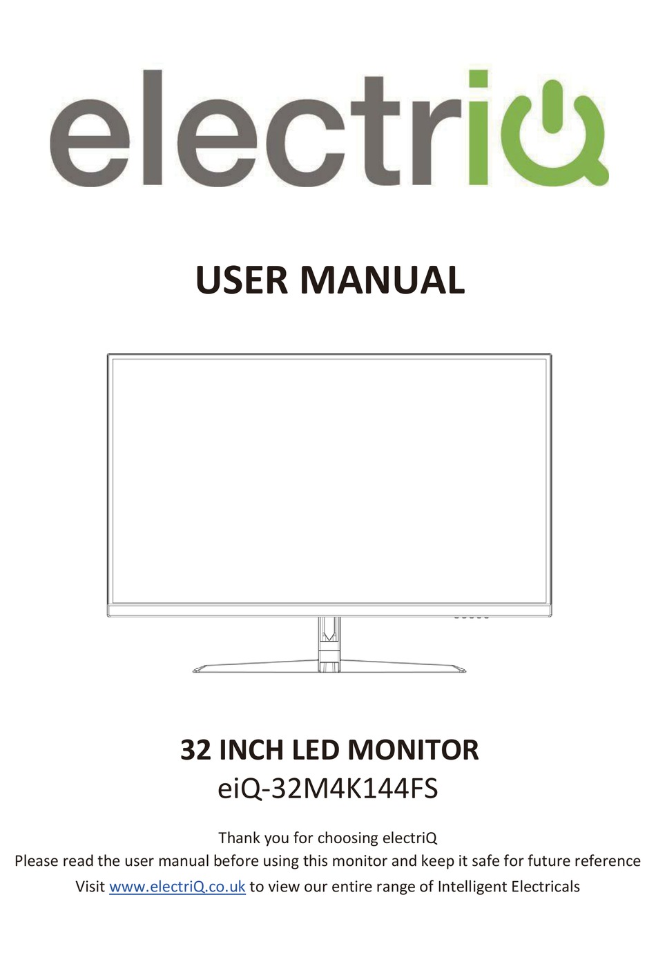 ELECTRIQ EIQ-32M4K144FS USER MANUAL Pdf Download | ManualsLib