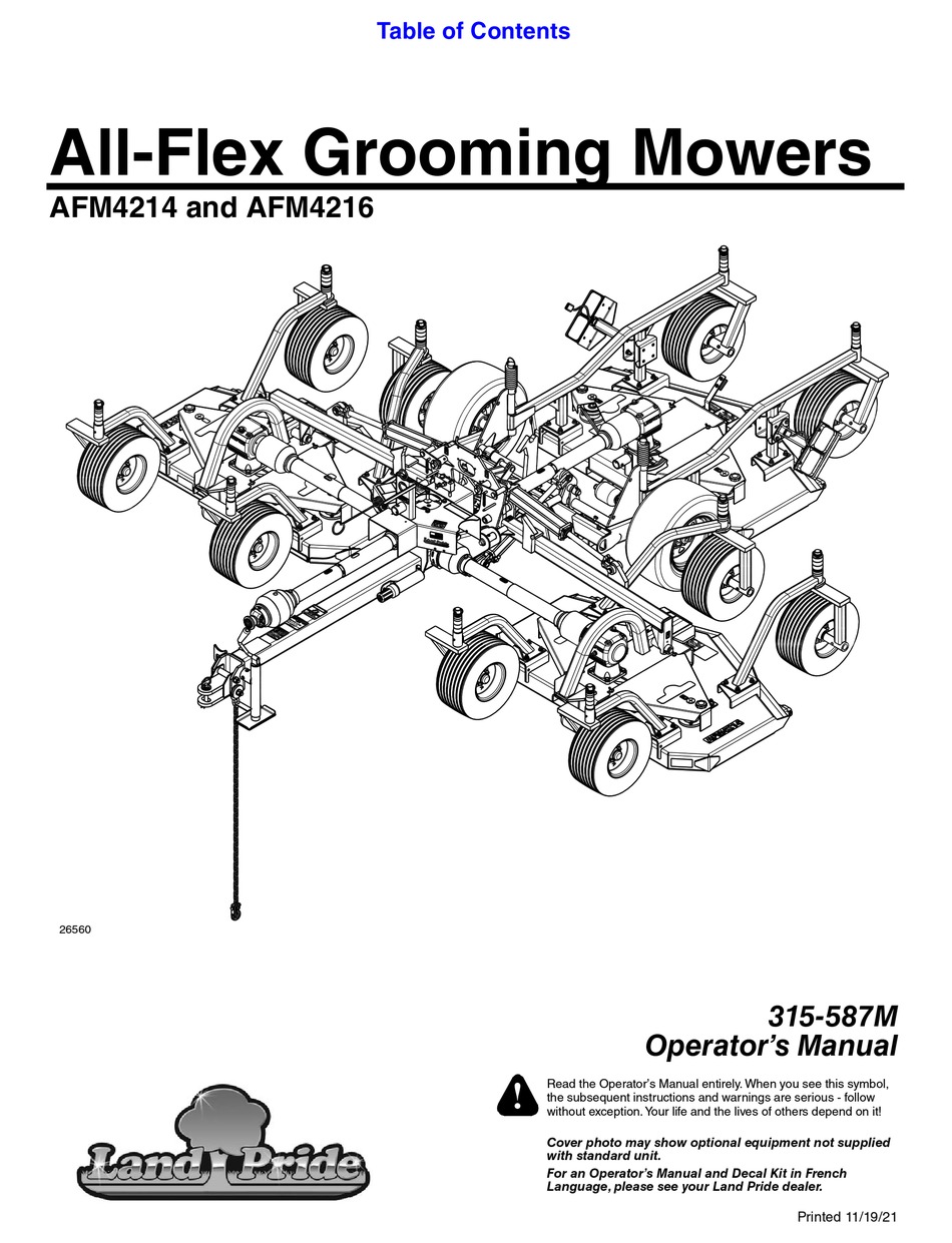 LAND PRIDE AFM4214 OPERATOR'S MANUAL Pdf Download ManualsLib