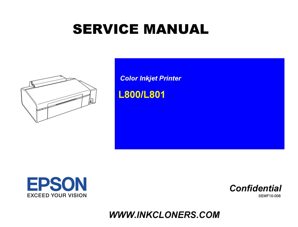 EPSON L800 SERVICE MANUAL Pdf Download ManualsLib